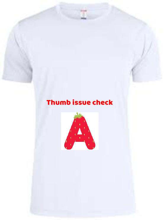 T-shirt thumb issue check